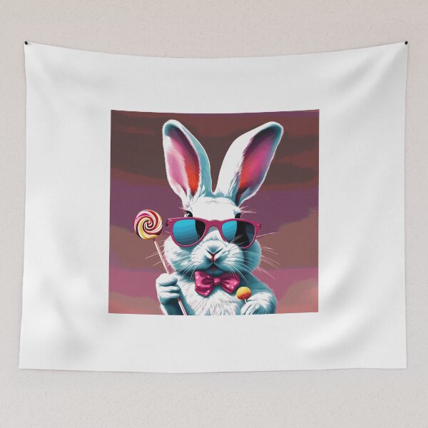 Item preview, bunny with lolipop 2023 tileartwork designed and sold by tileartwork.