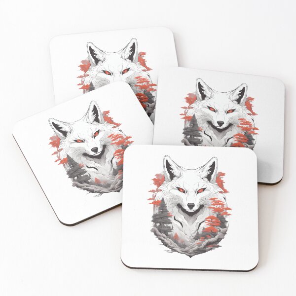 Item preview, White kitsune designed and sold by hamishby.