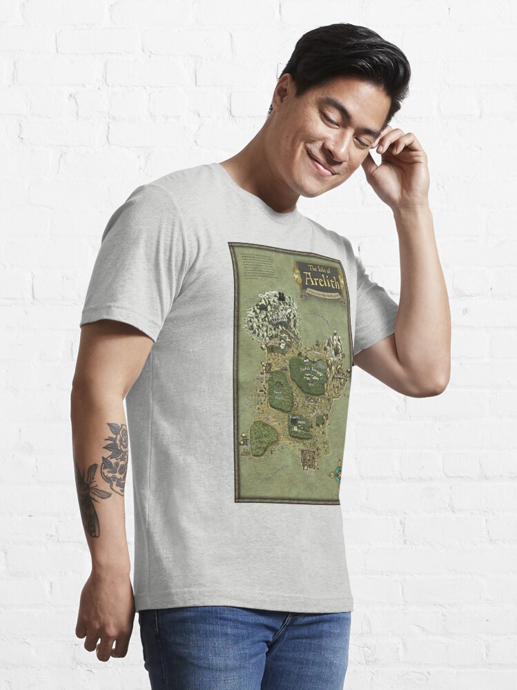 middle earth map t shirt