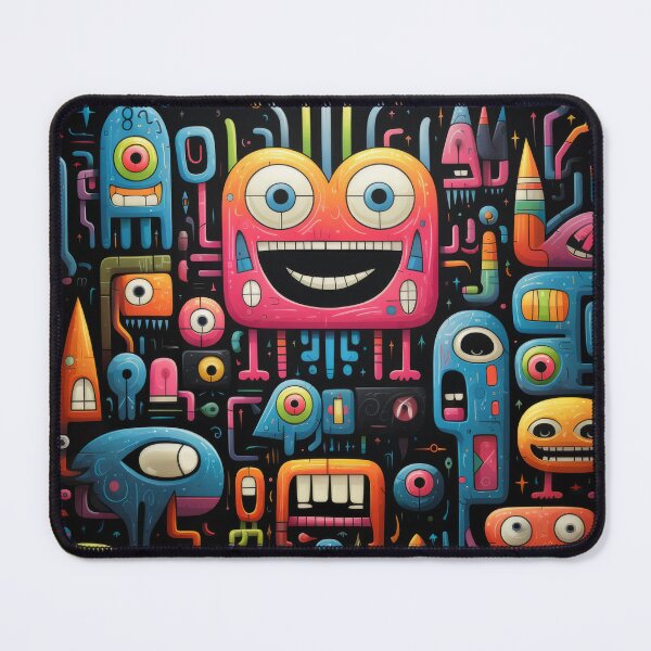 Item preview, Whimsical Geometric Monsterland: Colorful Creatures for Playful Decor designed and sold by lordyswiss.