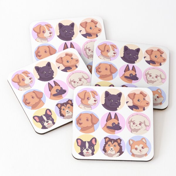 Item preview, Cute dogs in circles designed and sold by Yaragold.
