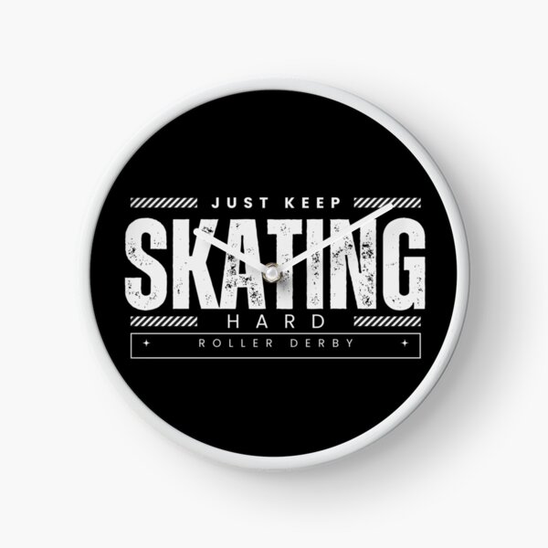 Item preview, Roller Derby Just Keep Skating Hard  (White image) designed and sold by Soundpups.