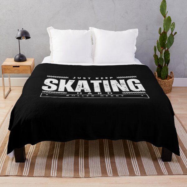 Item preview, Roller Derby Just Keep Skating Hard  (White image) designed and sold by Soundpups.