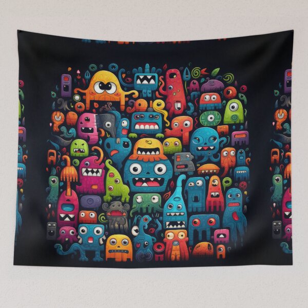 Item preview, Whimsical Geometric Monsterland: Colorful Creatures Version 3 designed and sold by lordyswiss.