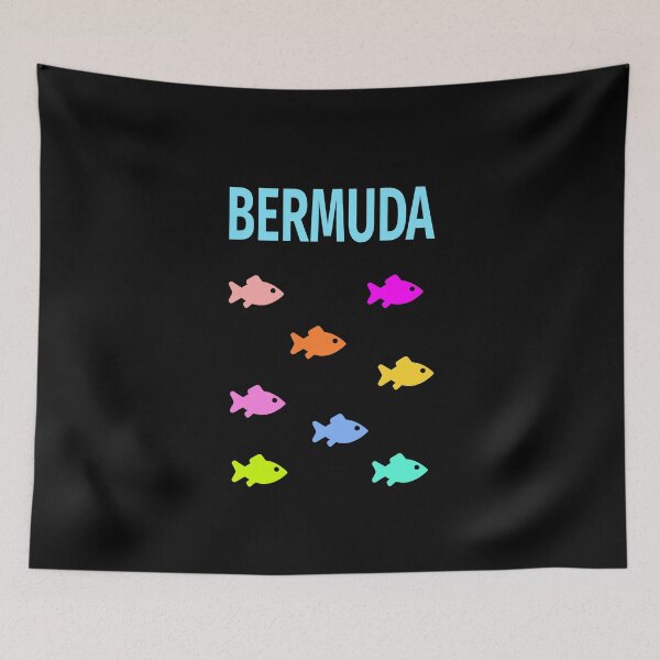 Item preview, Bermuda Colorful Fish School Dark Color designed and sold by TinyStarAmerica.