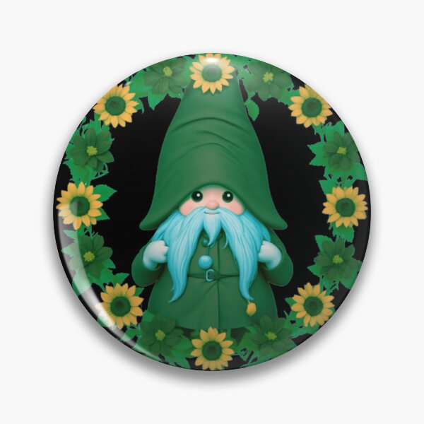 Item preview, Adorable Green Gnome - Sweet Boho Gnome Flower Design designed and sold by TGAL2.