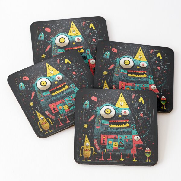 Item preview, Whimsical Geometric Monster: Colorful Creatures designed and sold by lordyswiss.