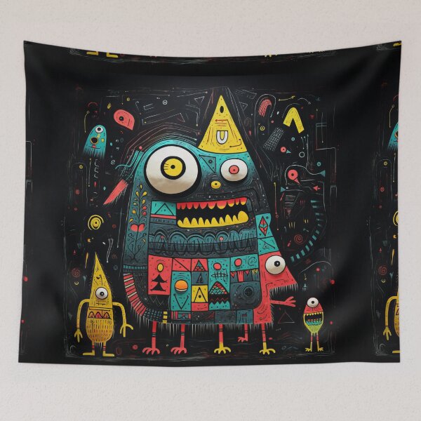 Item preview, Whimsical Geometric Monster: Colorful Creatures designed and sold by lordyswiss.