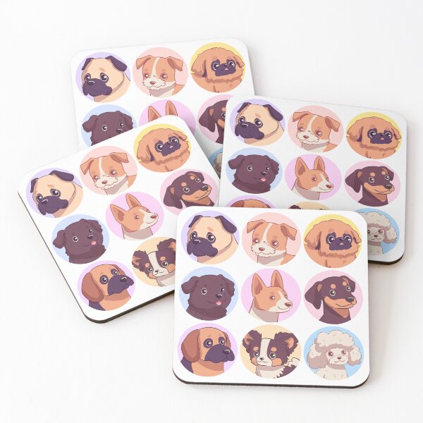 Item preview, Cute dogs in circles designed and sold by Yaragold.