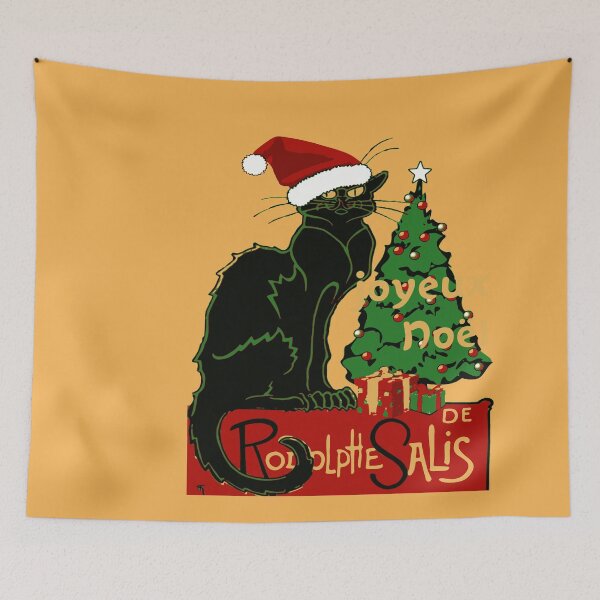 Item preview, Joyeux Noel Le Chat Noir Spoof With Yule Tree v2 designed and sold by taiche.