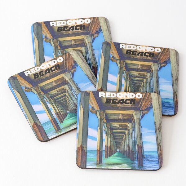 Item preview, Redondo Beach Pier Southern California Digital Illustration designed and sold by EVAWCollection.