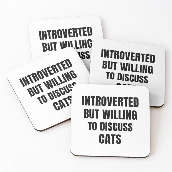 Item preview, introverted but willing to discuss cats designed and sold by Beautiful-Bold.