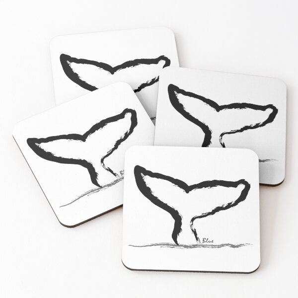 Item preview, Blue Whale Tail Water - Label designed and sold by ScottishPine.