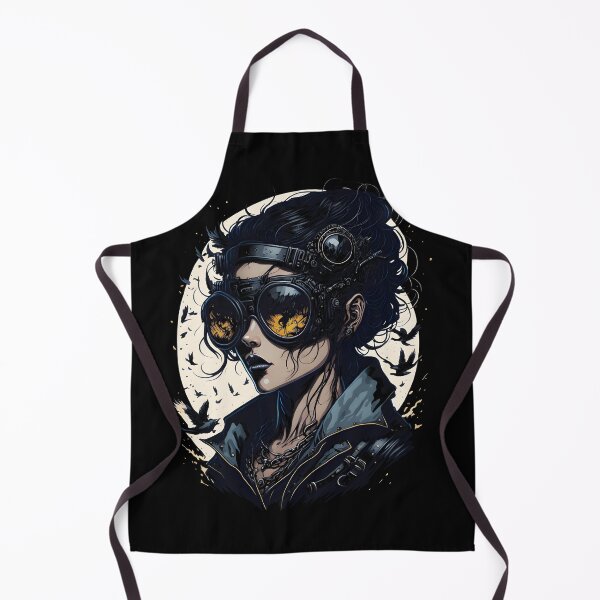 Item preview, Woman Pilot Steampunk Aesthetic Portrait designed and sold by SoccaTamam.