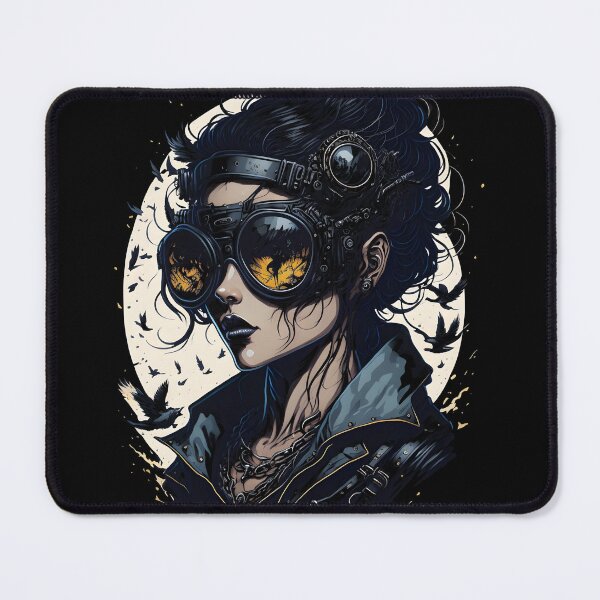 Item preview, Woman Pilot Steampunk Aesthetic Portrait designed and sold by SoccaTamam.