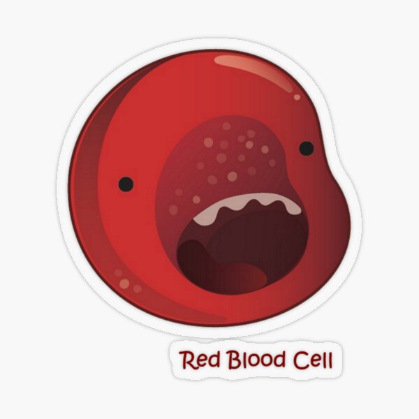 Rote Blut Zelle Transparenter Sticker