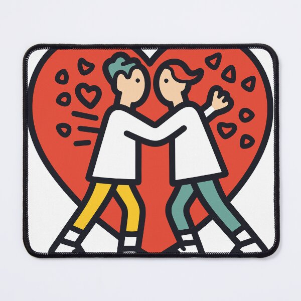 Item preview, Heart with two hugging people in it designed and sold by janedewaard.