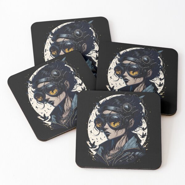 Item preview, Woman Pilot Steampunk Aesthetic Portrait designed and sold by SoccaTamam.