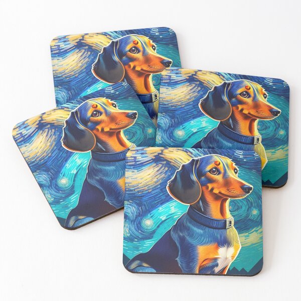 Item preview, Van gogh Starry Night Dachshund  designed and sold by Vangoholic.