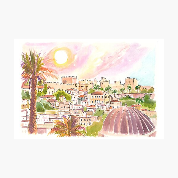 Item preview, City of Rhodes with Impressive Grandmaster Palace designed and sold by artshop77.