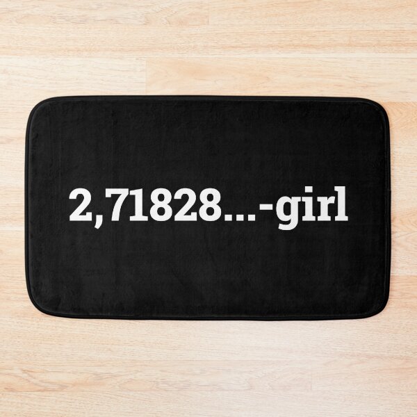 Aperçu de l'œuvre blague mathématique e-girl numéro 2.71828 couleur blanche créée et vendue par xiape.