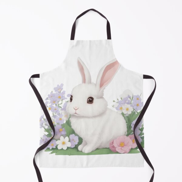 Item preview, Cute little rabbit with flowers designed and sold by juoctaviniarts.