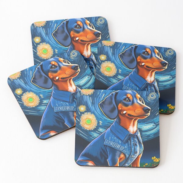 Item preview, Van gogh Starry Night Dachshund  designed and sold by Vangoholic.