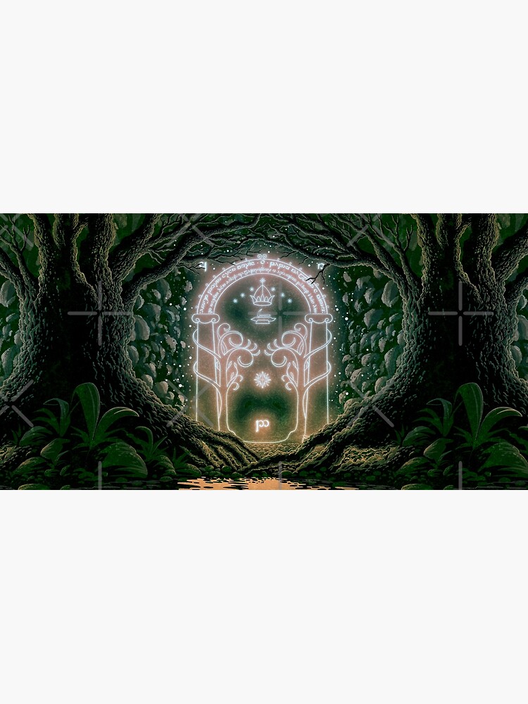 Thumbnail 5 of 5, Mouse Pad, Wecome to Khazad-dum green version designed and sold by Roberto Nieto.