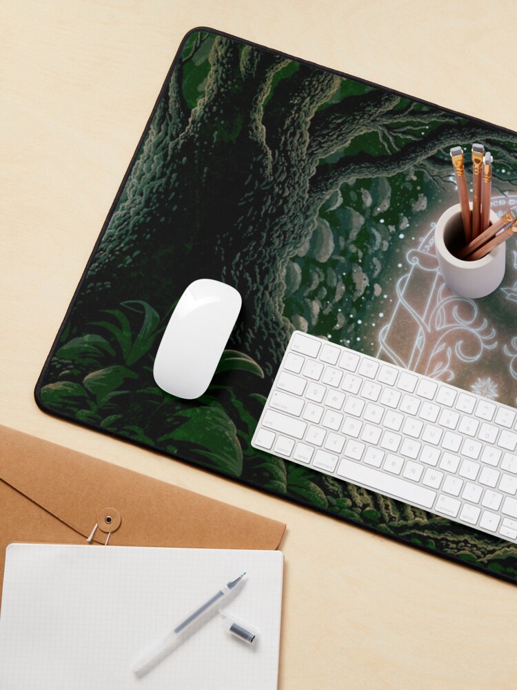 Thumbnail 3 of 5, Mouse Pad, Wecome to Khazad-dum green version designed and sold by Roberto Nieto.