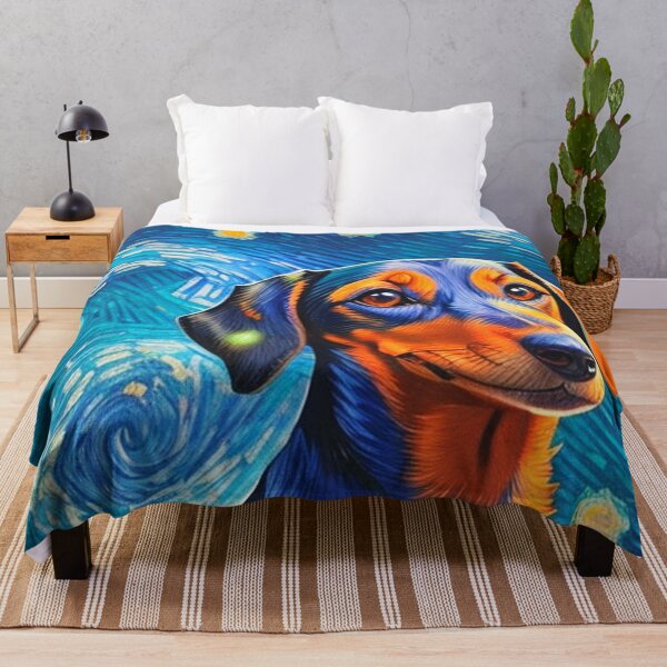 Item preview, Van gogh Starry Night Dachshund designed and sold by Vangoholic.