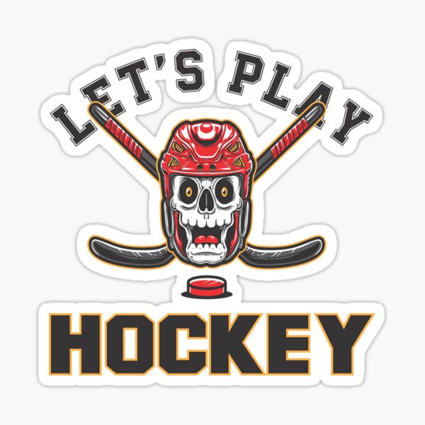let's play hockey Sticker