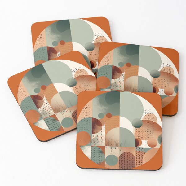 Item preview, Abstract Whimsical Geometry Bauhaus Patterned Earthy design designed and sold by Yambuto.