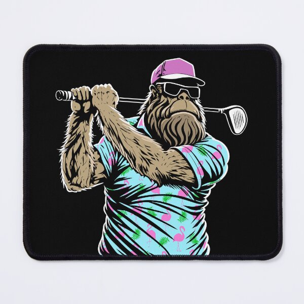 Item preview, Bigfoot Golf Lover Hawaiian Flamingo Funny Dad Golfer designed and sold by GrandeDuc.