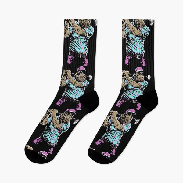 Item preview, Bigfoot Golf Lover Hawaiian Flamingo Funny Dad Golfer designed and sold by GrandeDuc.