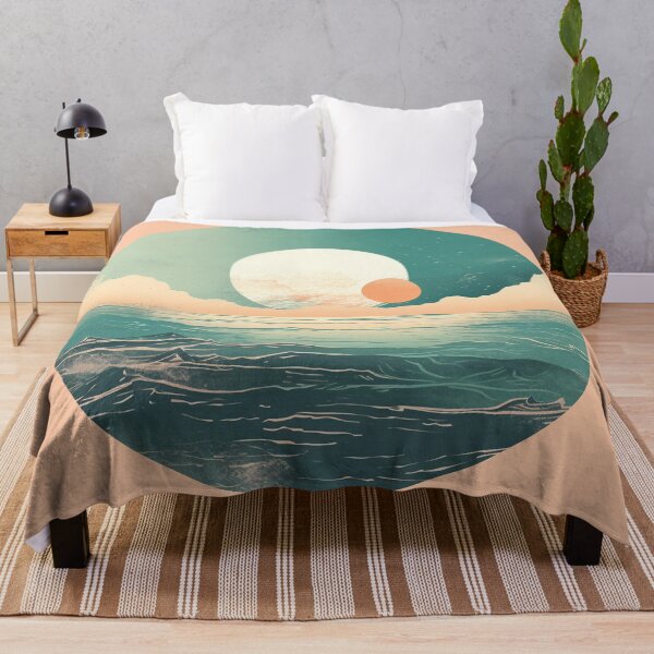 Item preview, Mystical Ocean Waves and Tides with Giant Moon Clouds and Satellite designed and sold by Yambuto.