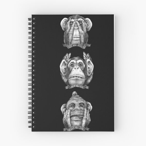 Item preview, three monkeys black designed and sold by ManiaThc.
