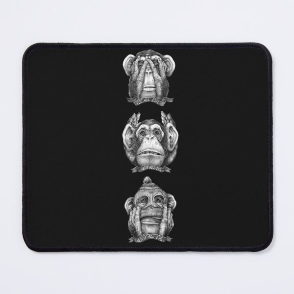 Item preview, three monkeys black designed and sold by ManiaThc.