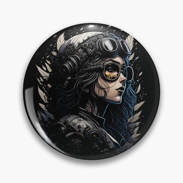 Item preview, Steampunk Art Female Pilot Woman Vintage Portrait designed and sold by SoccaTamam.