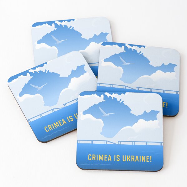 Item preview, Crimea is Ukraine Square designed and sold by BlueRoadX.
