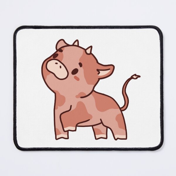 Item preview, Cute burnt umber & chestnut cow designed and sold by datiki.