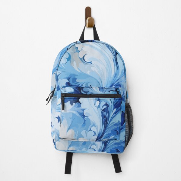 Item preview, Abstract Blue and White Paint Swirl Pattern designed and sold by Blue-Banana.