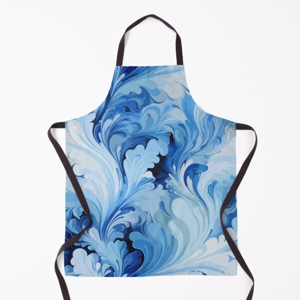 Item preview, Abstract Blue and White Paint Swirl Pattern designed and sold by Blue-Banana.