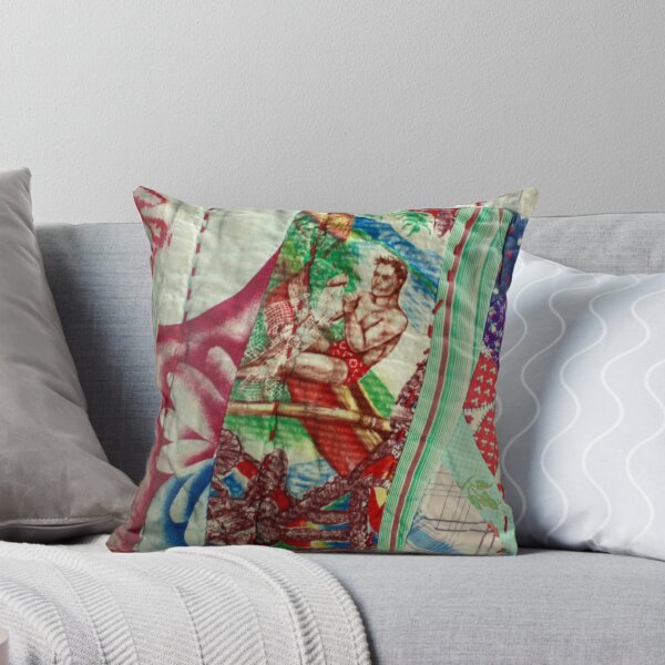 Item preview, Hawaiian vintage quilt scrap designed and sold by Clarissa Sharp.