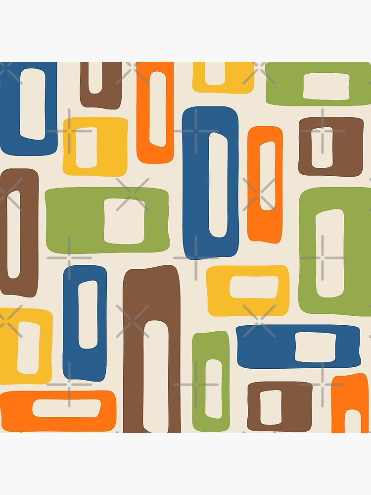 Thumbnail 4 of 4, Pillow, Retro Mid Century Modern Abstract Pattern designed and sold by tonymagnerart.