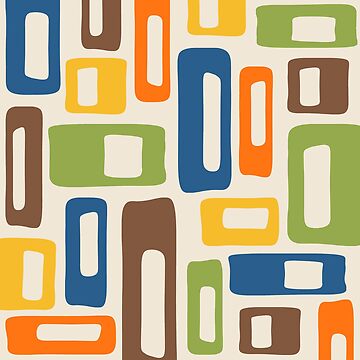 Artwork thumbnail, Retro Mid Century Modern Abstract Pattern by tonymagnerart