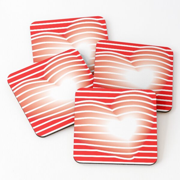 Item preview, White line or stripe with red white heart designed and sold by Bird4771.