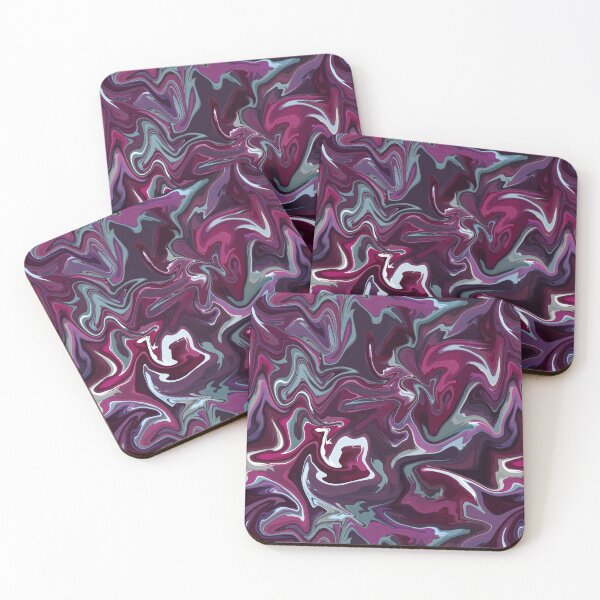 Item preview, Luxe Living Silk Marble - Magenta, Blue, Grey Liquid Paint Pattern designed and sold by GenAumonier.