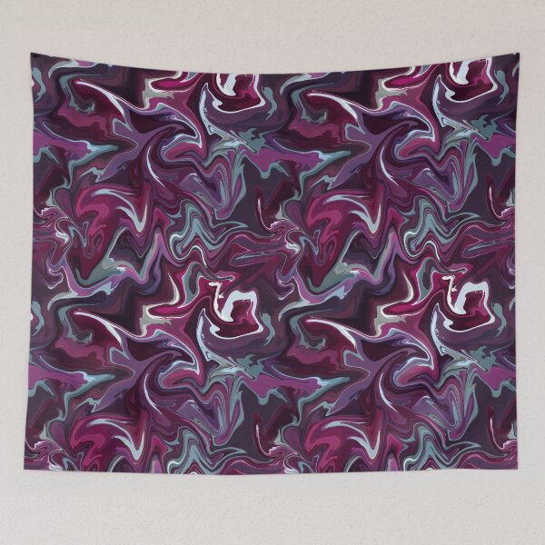 Item preview, Luxe Living Silk Marble - Magenta, Blue, Grey Liquid Paint Pattern designed and sold by GenAumonier.