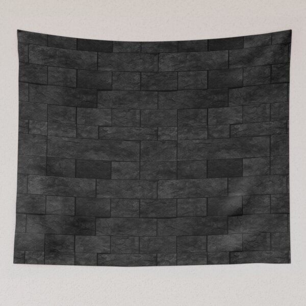 Item preview, Black Decorative Stone Bricks Wall Cladding Pattern designed and sold by Sturdust.