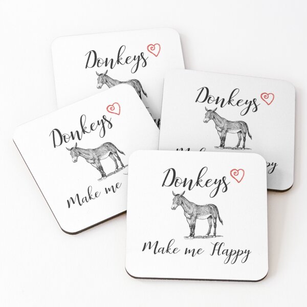 Item preview, Donkeys make me happy 	 	 designed and sold by cdifpqzkzjb72.